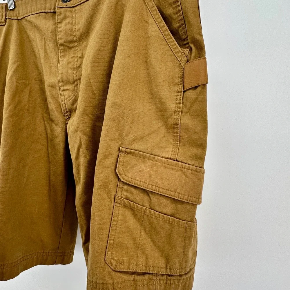 Genuine Dickies Mens Brown Ripstop Cargo Shorts Relaxed Fit Size 40 GR40ABD
